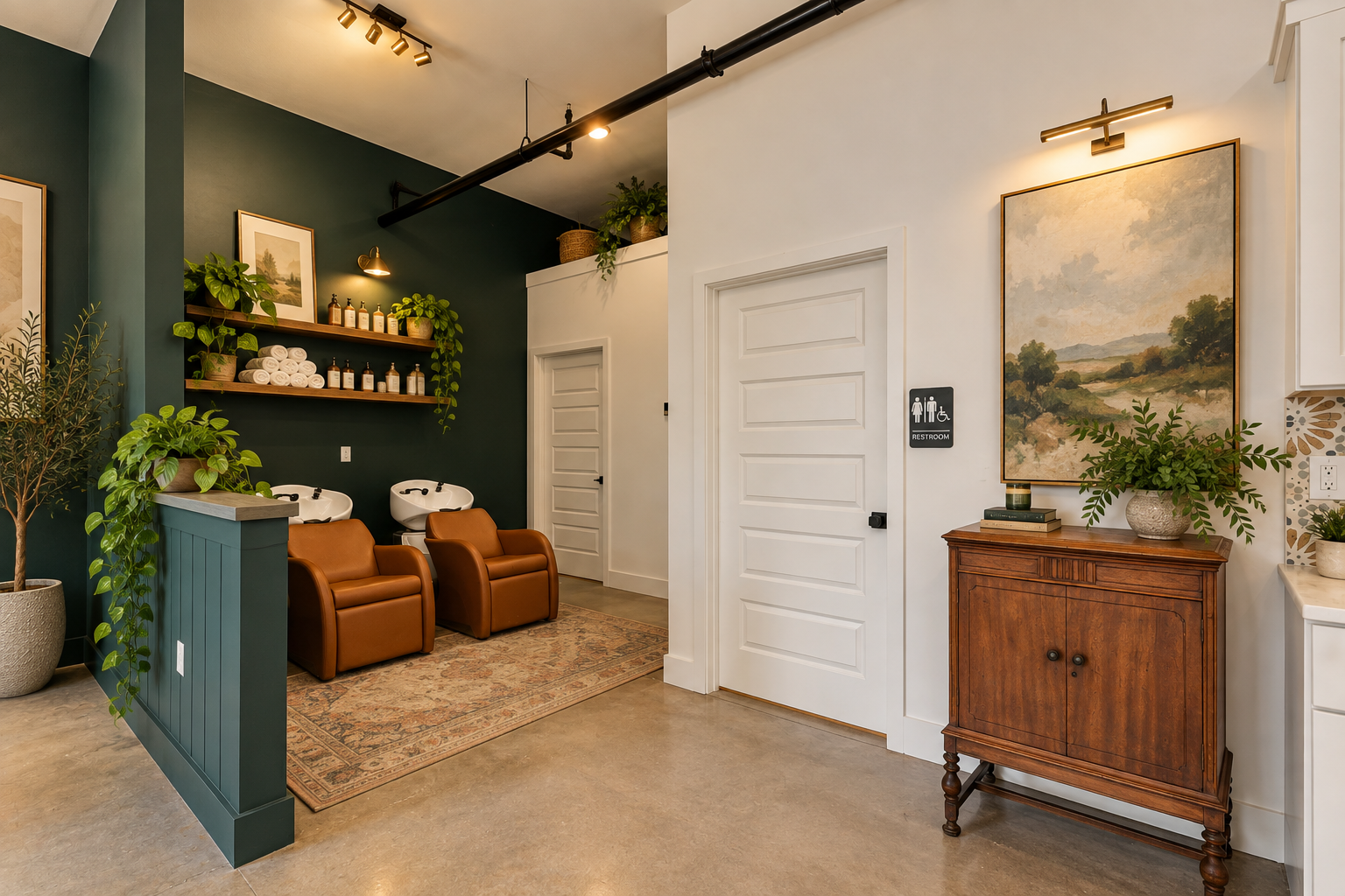 Brass Canary salon interior