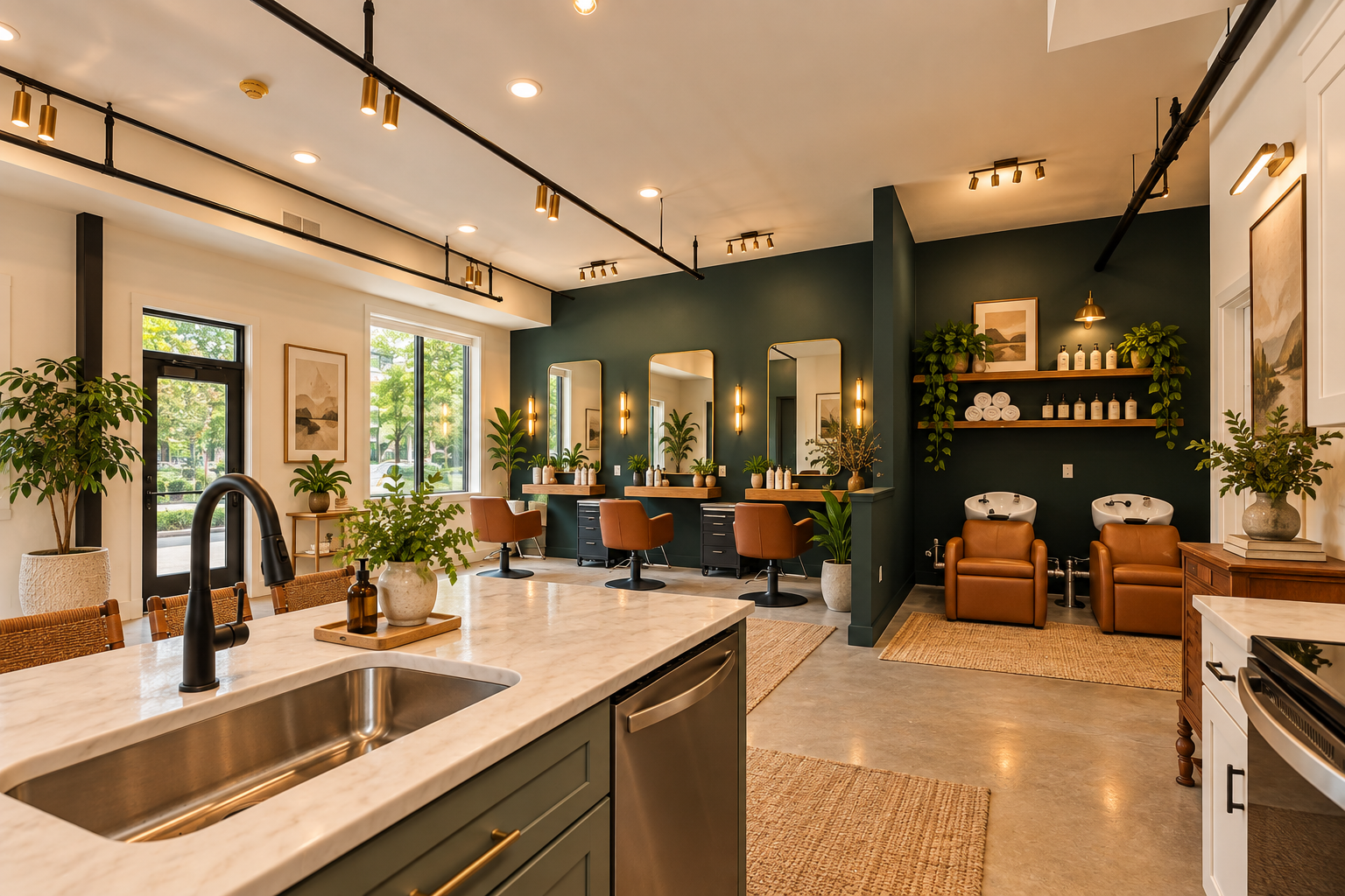 Brass Canary salon interior